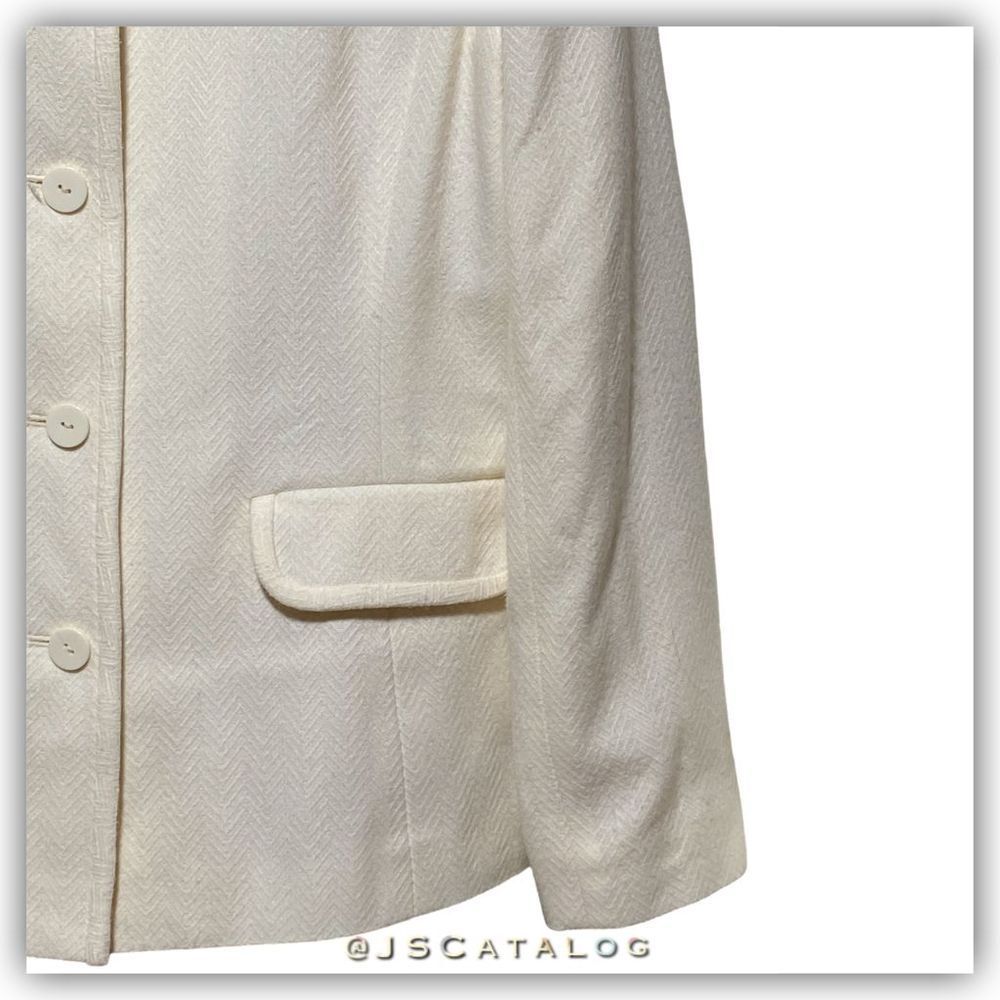 STUDIO by Liz Claiborne Mandarin Style Formal Wear Wool Button Down Blazer Jacke - Picture 4 of 9